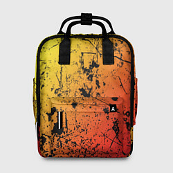 Рюкзак женский Огненный перелив заката с текстурой царапин и брыз, цвет: 3D-принт
