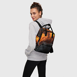 Рюкзак женский Огонь и дым, цвет: 3D-принт — фото 2