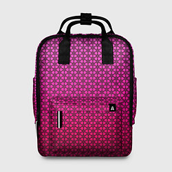 Женский рюкзак Градиент розовый с рисунком