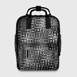 Рюкзак женский Абстракция чёрно-белый, цвет: 3D-принт