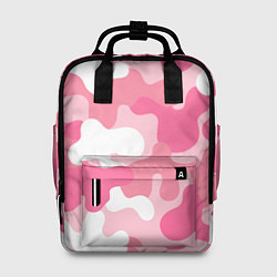 Рюкзак женский Камуфляж розовый, цвет: 3D-принт