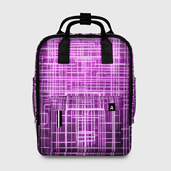 Женский рюкзак Фиолетовые неоновые полосы киберпанк