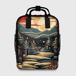 Рюкзак женский Зимнее настроение новогодний рисунок, цвет: 3D-принт