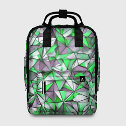 Рюкзак женский Маленькие зелёные треугольники, цвет: 3D-принт