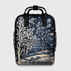 Женский рюкзак Ледяные узоры нового года