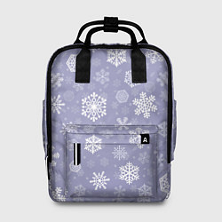 Рюкзак женский Снежинки на васильковом, цвет: 3D-принт