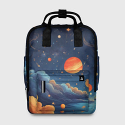 Рюкзак женский Нарисованный космос, цвет: 3D-принт