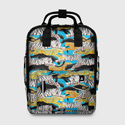 Рюкзак женский Прыжок диких кошек, цвет: 3D-принт