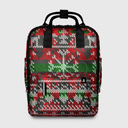 Женский рюкзак Вязанный орнамент узор