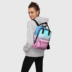Рюкзак женский Синий и голубо-розовый градиент, цвет: 3D-принт — фото 2