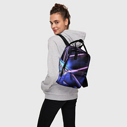 Рюкзак женский Фиолетовая геометрическая абстракция, цвет: 3D-принт — фото 2