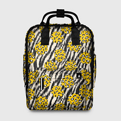 Рюкзак женский Абстрактный узор в стиле афро, цвет: 3D-принт