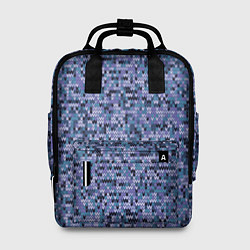 Рюкзак женский Синий узор вязанного трикотажного полотна, цвет: 3D-принт