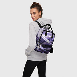 Рюкзак женский Фиолетовые прозрачные полосы, цвет: 3D-принт — фото 2
