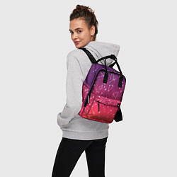 Рюкзак женский Созвездия в розовом небе, цвет: 3D-принт — фото 2