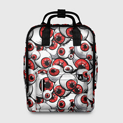 Рюкзак женский Красные глазные яблоки, цвет: 3D-принт