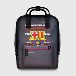 Рюкзак женский Логотип футбольный клуб Барселона, цвет: 3D-принт
