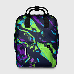 Рюкзак женский Разноцветные текстурные штрихи, цвет: 3D-принт