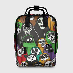 Рюкзак женский Скелеты на хэллоуин, цвет: 3D-принт