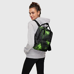 Рюкзак женский Неоновый зеленый, цвет: 3D-принт — фото 2