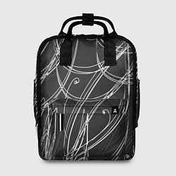 Рюкзак женский Черно-белые завитки, цвет: 3D-принт
