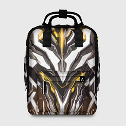 Рюкзак женский Неоновая кибер броня жёлтая, цвет: 3D-принт