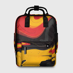 Женский рюкзак Красные желтые оранжевые пятна краски