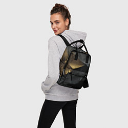 Рюкзак женский Черная текстура с золотистым напылением, цвет: 3D-принт — фото 2