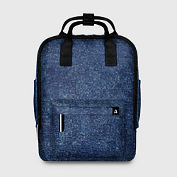 Женский рюкзак Текстура тёмно-синий мелкие квадраты