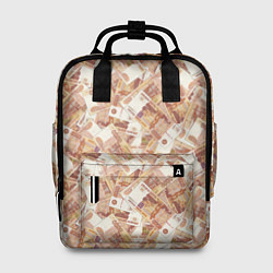 Рюкзак женский Деньги - купюры в 5 тысяч рублей, цвет: 3D-принт
