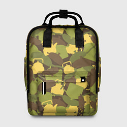 Рюкзак женский Кухонная посуда - камуфляж, цвет: 3D-принт