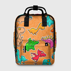 Рюкзак женский Маленькие динозавры, цвет: 3D-принт