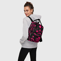 Рюкзак женский Lil peep pink steel rap, цвет: 3D-принт — фото 2