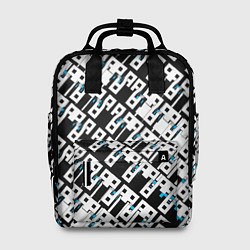 Рюкзак женский Абстрактный узор на чёрном фоне, цвет: 3D-принт