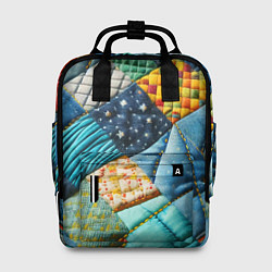 Рюкзак женский Лоскутное одеяло - пэчворк, цвет: 3D-принт