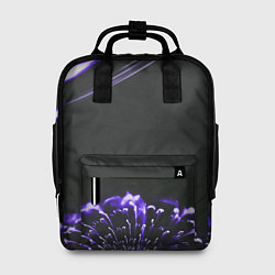 Рюкзак женский Неоновый фиолетовый цветок в темноте, цвет: 3D-принт