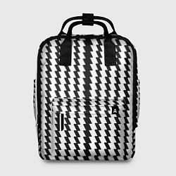 Рюкзак женский Чёрно-белые вертикальные полосы, цвет: 3D-принт