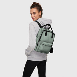 Рюкзак женский Светлый серо-зелёный текстурированный, цвет: 3D-принт — фото 2