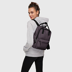 Рюкзак женский Тёмный ежевичный текстурированный, цвет: 3D-принт — фото 2