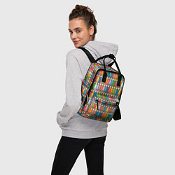 Рюкзак женский Паттерн с цветными карандашами, цвет: 3D-принт — фото 2