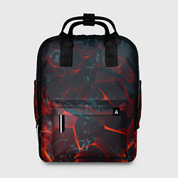 Женский рюкзак Темная абстракция с разломом красных плит