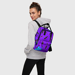 Рюкзак женский Fortnite neon steel colors epic, цвет: 3D-принт — фото 2