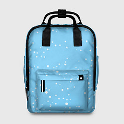 Женский рюкзак Снежинки на нежно голубом