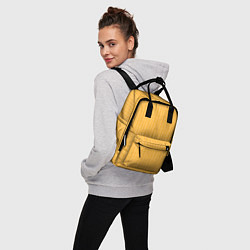 Рюкзак женский Жёлтый в маленькие белые полосочки, цвет: 3D-принт — фото 2