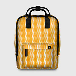 Женский рюкзак Жёлтый в маленькие белые полосочки