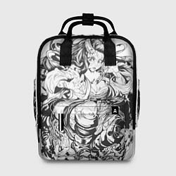 Рюкзак женский Клинок рассекающий демонов Незуко чб, цвет: 3D-принт