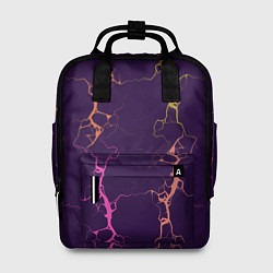 Рюкзак женский Молнии на пурпурном, цвет: 3D-принт