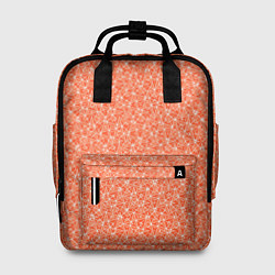 Рюкзак женский Оранжевый мелкий рисунок, цвет: 3D-принт