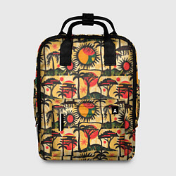 Рюкзак женский Африка солнце пальмы, цвет: 3D-принт