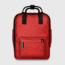 Рюкзак женский Красный однотонный текстурованный, цвет: 3D-принт